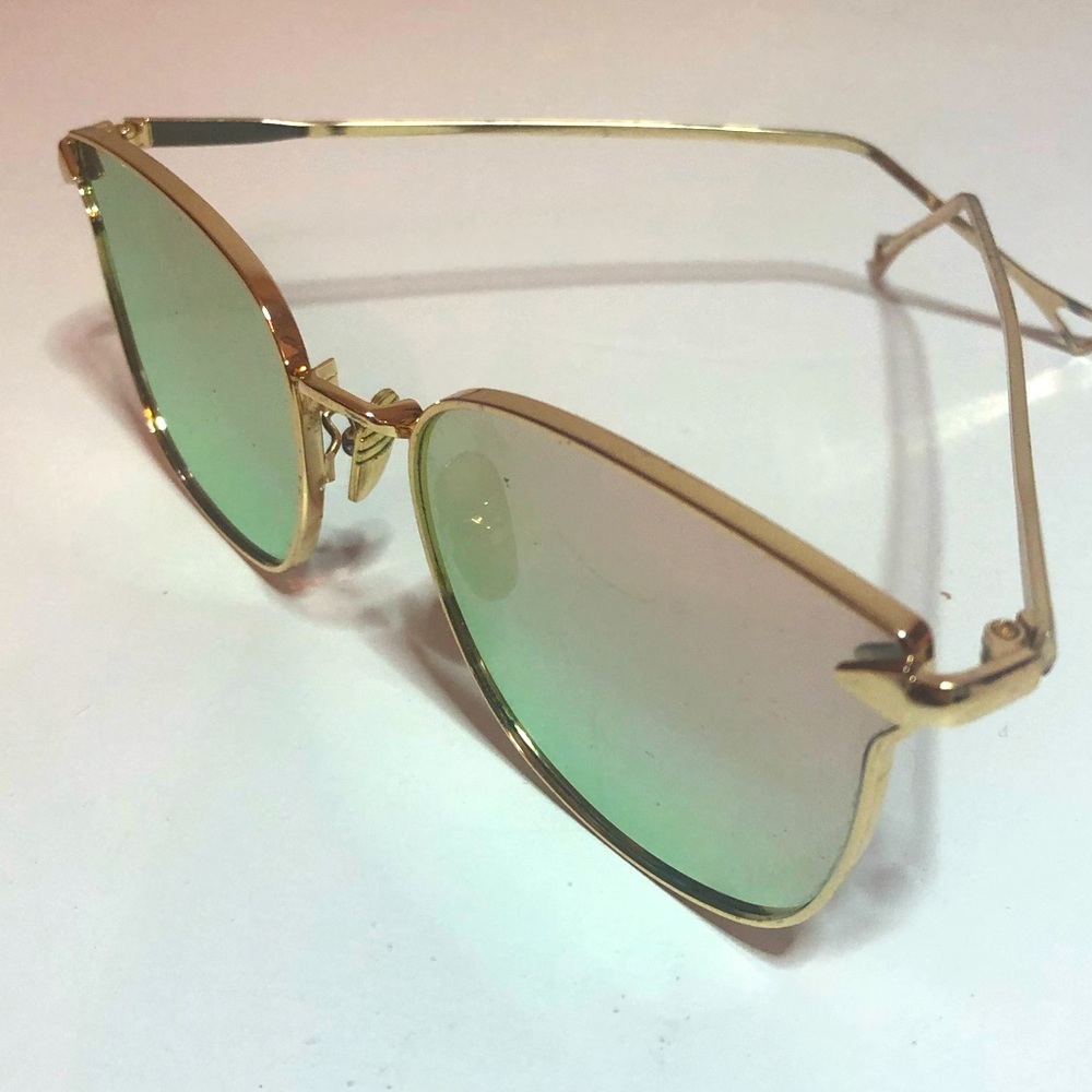 Pink/Green Mirrored Sunglasses
